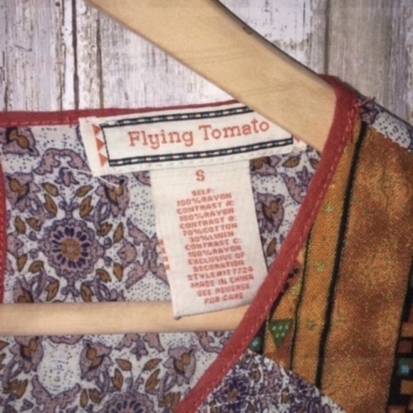 Flying Tomato Mixed Print Blouse - Picture 5 of 5